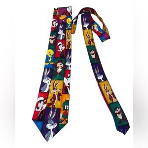 ❤️ Vintage Warner Bros. Looney Tunes Vibrant Character Tie from 1994